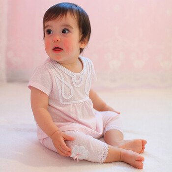 Baby2 2012新款婴幼儿夏装女婴童九分裤YKA392100 粉色 100
