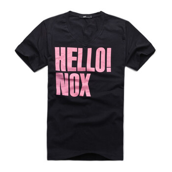 京东11.11 NOX男夏装V领T恤 短袖 韩版纯色短