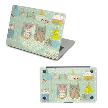 SkinAT 苹果笔记本MacBook外壳及底部保护贴膜 3M材料 恋恋猫头鹰 Pro 15