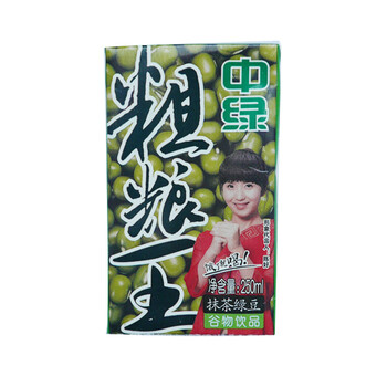中绿 粗粮王抹茶绿豆250mlx16盒（简装）/箱