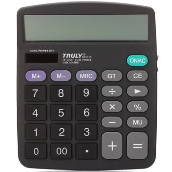 信利 (TRULY) 831A-12 中大型台式办公计算器 黑色