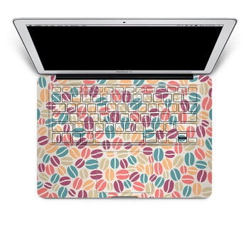SkinAT 苹果笔记本MacBook手托保护贴膜 含键盘 3M材料 彩咖啡豆 Pro 15 (Retina)