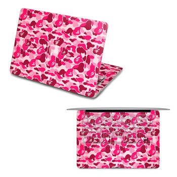 SkinAT 苹果笔记本MacBook全套保护贴膜 3M材料 粉红迷彩猴 Pro 15 (Retina)