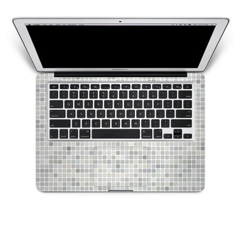 SkinAT 苹果笔记本MacBook手托保护贴膜 不含键盘 3M材料 灰色小格子 Pro 15 (Retina)