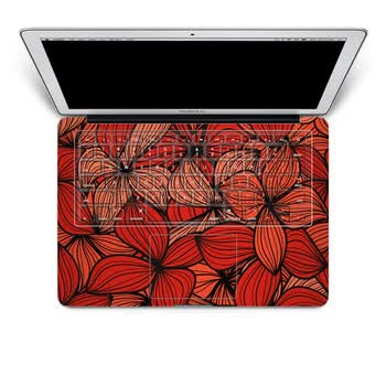 SkinAT 苹果笔记本MacBook手托保护贴膜 含键盘 3M材料 花儿那样红