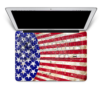 SkinAT 苹果笔记本MacBook手托保护贴膜 含键盘 3M材料 怀念美国 Air 11