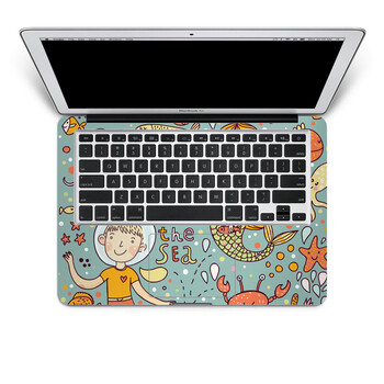 SkinAT 苹果笔记本MacBook手托保护贴膜 不含键盘 3M材料 海底世界 Pro 17