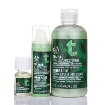 The Body Shop TBS美体小铺 茶树精油去痘套装(精油10ml+精华液30ml+调理水250ml) 控油保湿祛痘