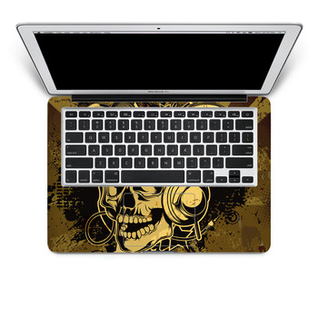 SkinAT 苹果笔记本MacBook手托保护贴膜 不含键盘 3M材料 骷髅音乐 Pro 13