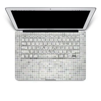SkinAT 苹果笔记本MacBook手托保护贴膜 含键盘 灰色小格子 Pro 15 (Retina)