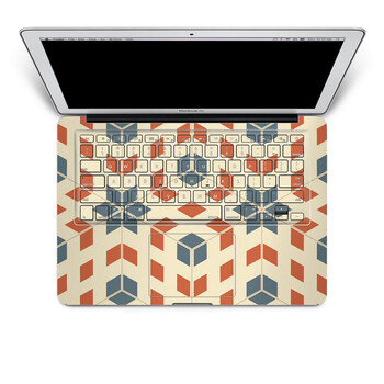 SkinAT 苹果笔记本MacBook手托保护贴膜 含键盘 3M材料 几何菱形 Pro 15
