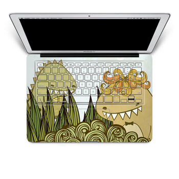 SkinAT 苹果笔记本MacBook手托保护贴膜 含键盘 3M材料 卷发恐龙1 Air 11