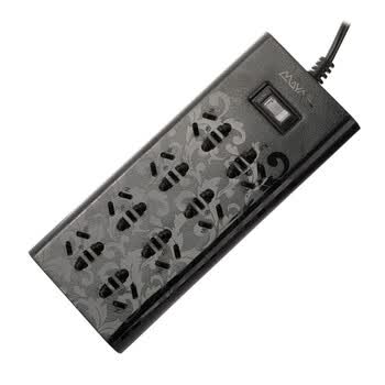 玛雅（MAYA）R823PF-BZ 8位总控防雷防涌/过载保护/一体铜条/新国标艺术插座 3米