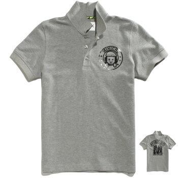 Giordano佐丹奴BSX Polo 男MINI CHE后背印花POLO 04012019 深灰 XL