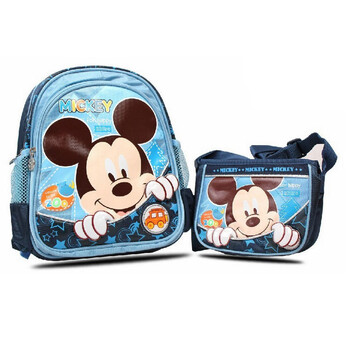 迪士尼DISNEY书包 幼儿双肩包+小斜挎包组合 藏青