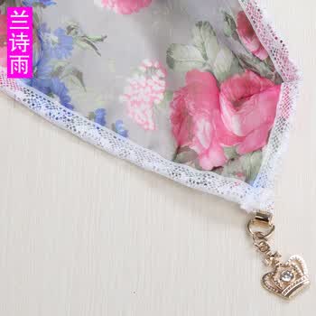 兰诗雨围巾丝巾披肩女士春BGWJ330060 深蓝 均码