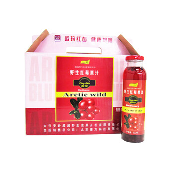 岭珍野生红莓果汁（10瓶/箱 300ml/瓶）该产品仅限北京地区