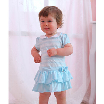 Baby2 2012新款婴幼儿夏装女婴童短袖连衣裙YQA392081 蓝色 100