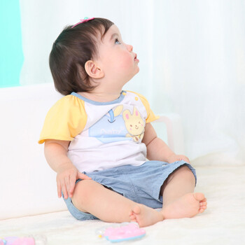 Baby2 2012新款婴幼儿夏装女婴童短裤YKB392061 蓝色 100