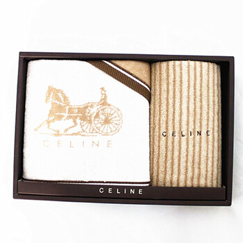 CELINE 面巾/方巾礼盒装（咖啡色） 02-87