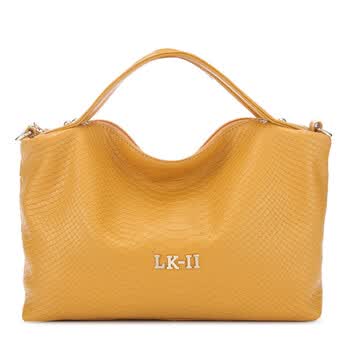 LKII 2012夏季新品蛇纹糖果色女包手提多功能包包 女士中小包 118-15 土黄色 真皮包包控