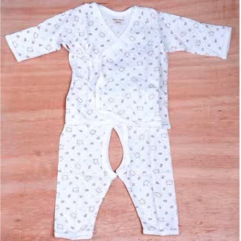 Hello Kitty Babies浅蓝印花四条带套装新生儿（50/45）1211045016905