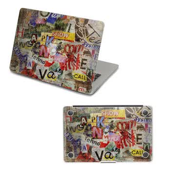 SkinAT 苹果笔记本MacBook外壳及底部保护贴膜 3M材料 破旧墙 Pro 17