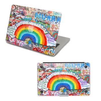 SkinAT 苹果笔记本MacBook外壳及底部保护贴膜 3M材料 涂鸦墙2 Pro 15