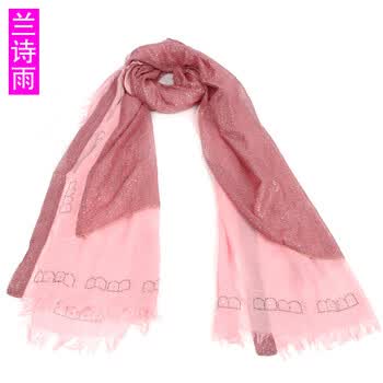 兰诗雨 女士 围巾 bc650008 粉红 均码