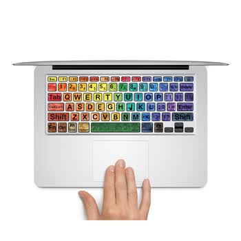 SkinAT MacBook苹果笔记本 iMac 键盘贴膜 保护贴 键盘膜 贴纸 淡彩色板大字体 Pro 15 (Retina)