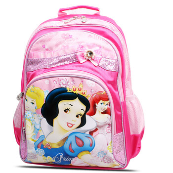 迪士尼Disney 2012新品公主系列书包 儿童双肩护脊背包 小学生书包 D0126 桃色