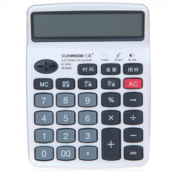 三木（SUNWOOD)12位语音型计算器--EC-1858