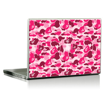 SkinAT 苹果笔记本MacBook外壳A面保护贴膜 3M材料 粉色迷彩猴 Pro 15 (Retina)