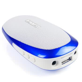现代（HYUNDAI）插卡音箱 H20II 锂电/FM收音/TF卡/USB/音频输入输出 蓝色
