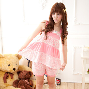 2012苏泽尔可爱宽吊带女士家居服睡衣套装73058 均码