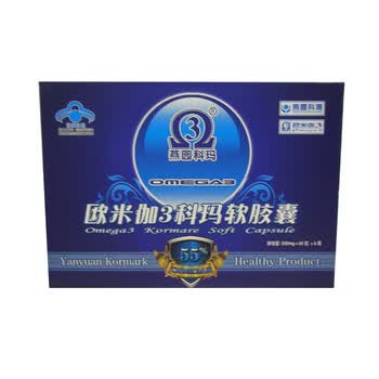 燕园科玛 55%欧米伽-3软胶囊 礼盒装 （500mg*60粒/瓶*6瓶）
