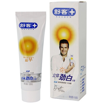 舒客益早立体劲白牙膏两支装120g