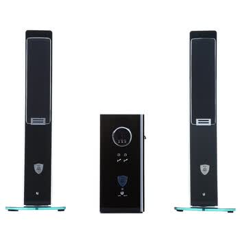 奔腾(BNTN）268套装（2.1声道 台式音柱音箱 超薄电视专用音箱）迷你音响（黑色）