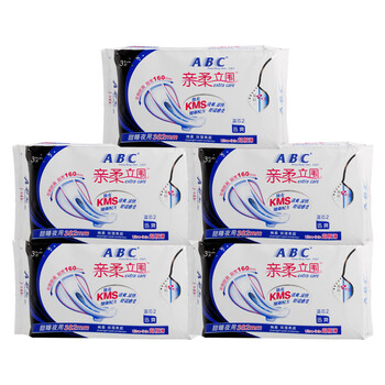 ABC卫生巾（亲柔立围超长甜睡夜用超极薄棉柔3片）5包