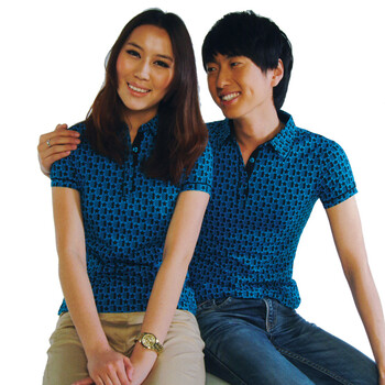 约晴 Utree 女士情侣T TL004 T-shirt 蓝色 XL