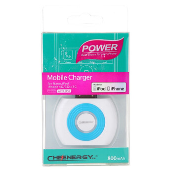 琪瑞（CHEENERGY）苹果手机Applepie 应急电源 后备电池 充电器 800mAh 适用ipod/iPhone 4/iPhone 4S 白色