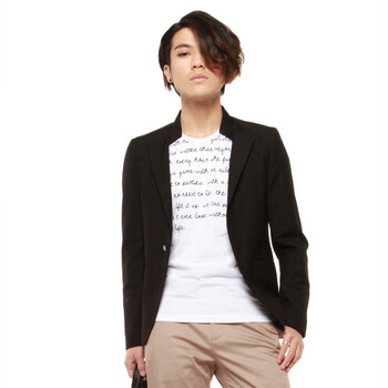 【IM DAVID2012新品春装】韩版正品一粒扣立领西装DMJK110B 黑色/BK 180/100A/XL