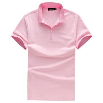 Topstyle鼎派 新款时尚休闲纯色男士polo衫 P-5 粉红色 185/XXL