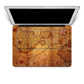 SkinAT 苹果笔记本MacBook手托保护贴膜 含键盘 3M材料 宝藏地图 Pro 13