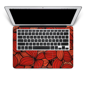 SkinAT 苹果笔记本MacBook手托保护贴膜 不含键盘 3M材料 花儿那样红 Pro 13