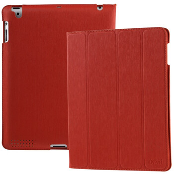 爱派（iPai） The new iPad/iPad3 雅致超薄波丝纹保护套 橙色 赠原装贴膜（休眠唤醒功能）