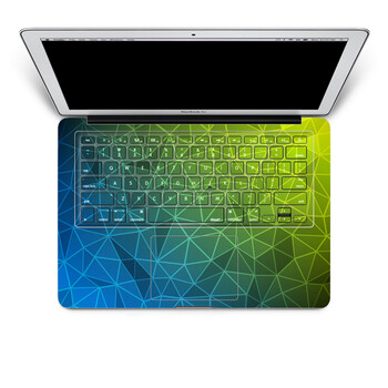SkinAT 苹果笔记本MacBook手托保护贴膜 含键盘 3M材料 蓝绿格调 Pro 15 (Retina)