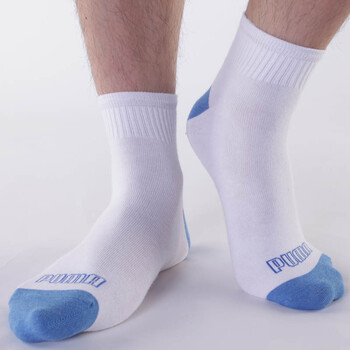 PUMA/彪马 男款短袜 男士绣花休闲袜 精梳棉袜子P14021 浅花灰 25-27cm