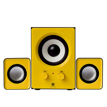 雅狐（YAFOX）音箱 L-312 时尚精美桌面微型2.1声道音箱 黄色