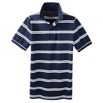 Giordano佐丹奴 Polo 男炫彩个性横间修身POLO 01012014 宝蓝色 XL